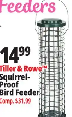 Ocean State Job Lot Tiller & Rowe Squirrel Proof Bird Feeder offer