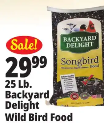 Ocean State Job Lot Backyard Delight Songbird Food 25 lbs offer