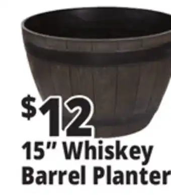 Ocean State Job Lot Whiskey Barrel Resin Planter 15 offer