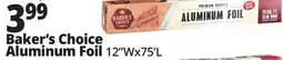 Ocean State Job Lot Baker' Choice Premium Quality Aluminum Foil 75 sq ft offer
