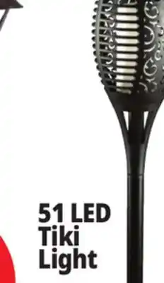 Ocean State Job Lot Outdoor Living Accents Solar 51 LED Tiki Light with Flickering Flame offer