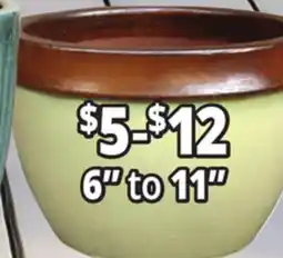 Ocean State Job Lot 6 to 11 Outdoor Glazed Ceramic Planters offer