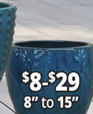 Ocean State Job Lot Outdoor Glazed Ceramic Planters offer