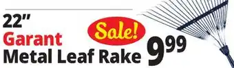 Ocean State Job Lot 22 Garant Metal Leaf Rake offer