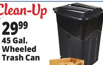 Ocean State Job Lot 45 Gallon Wheeled Trash Can offer