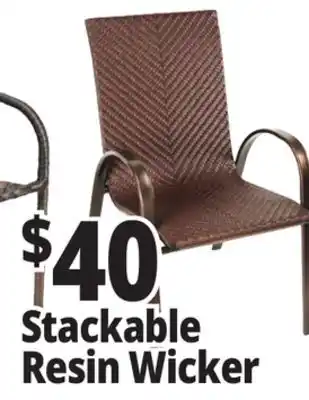 Ocean State Job Lot Outdoor Living Accents Resin Wicker Stackable Chair offer