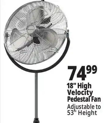 Ocean State Job Lot Penguin High Velocity Pedestal Fan 18 offer