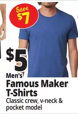 Ocean State Job Lot Men's Famous Maker T-Shirts offer