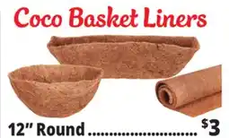 Ocean State Job Lot Round Coco Fiber Basket Liner 12 offer
