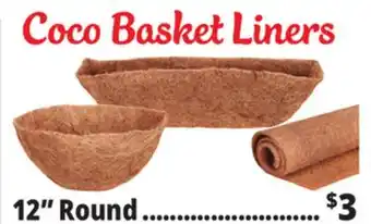 Ocean State Job Lot Round Coco Fiber Basket Liner 12 offer