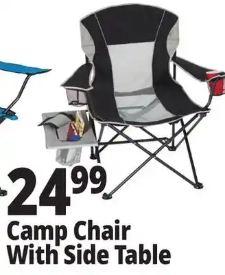 Ocean State Job Lot Oversized Folding Camp Chair with Side Table offer
