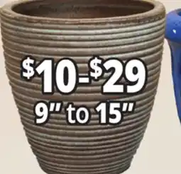 Ocean State Job Lot 9 to 15 Outdoor Glazed Ceramic Planters offer