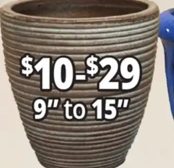Ocean State Job Lot 9 to 15 Outdoor Glazed Ceramic Planters offer