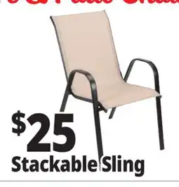 Ocean State Job Lot Steel Sling Patio Chair Taupe offer