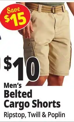 Ocean State Job Lot Men's Belted Cargo Shorts offer