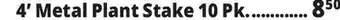 Ocean State Job Lot 4' Metal Plant Stake 10 Pk offer