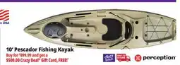 Ocean State Job Lot Perception Pescador 10.0 Fishing Kayak Tan offer