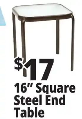 Ocean State Job Lot 16 Square Steel End Table offer