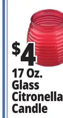 Ocean State Job Lot 17 Oz. Glass Citronella Candle offer