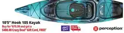 Ocean State Job Lot Perception Hook Angler 10.5 Kayak Moss Camo offer