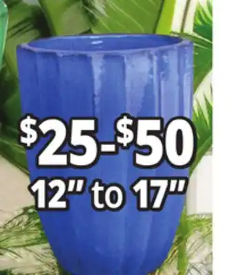 Ocean State Job Lot 12 to 17 Outdoor Glazed Ceramic Planters offer