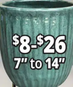 Ocean State Job Lot 7to 14 Outdoor Glazed Ceramic Planters offer