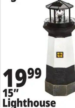 Ocean State Job Lot Solar Lighthouse with Rotating LED Light 15 offer