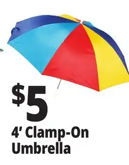 Ocean State Job Lot Clamp-On Beach Umbrella 4' offer