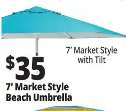 Ocean State Job Lot 7' Market Style Tilting Beach Umbrella offer