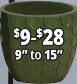 Ocean State Job Lot Outdoor Glazed Ceramic Planters 9 to 15 offer