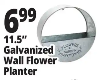 Ocean State Job Lot 11.5 Galvanized Wall Flower Planter offer