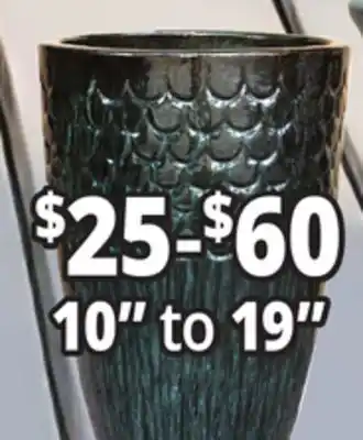 Ocean State Job Lot 10 to 19 Outdoor Glazed Ceramic Planters offer