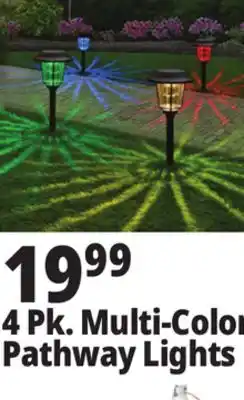 Ocean State Job Lot 4 Pk. Multi-Color Pathway Lights offer