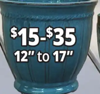Ocean State Job Lot 12 to 17 Outdoor Glazed Ceramic Planters offer