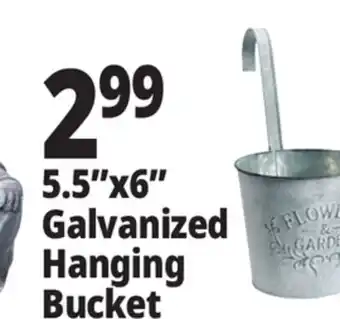 Ocean State Job Lot 5.5x6 Galvanized Hanging Bucket offer