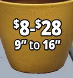 Ocean State Job Lot 9 tO 16 Outdoor Glazed Ceramic Planters offer