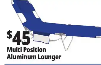 Ocean State Job Lot Multi Position Aluminum Lounger offer