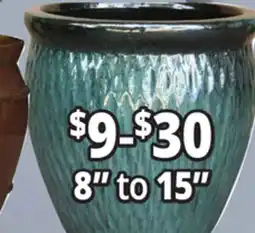 Ocean State Job Lot 8 to 15 Outdoor Glazed Ceramic Planters offer