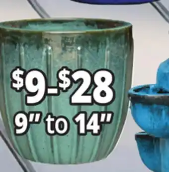 Ocean State Job Lot 9 to 14 Outdoor Glazed Ceramic Planter offer
