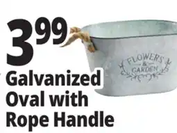 Ocean State Job Lot Galvanized Oval with Rope Handle offer