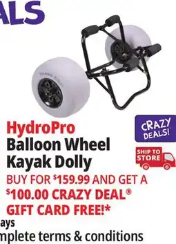 Ocean State Job Lot HydroPro Balloon Wheel Kayak Dolly offer