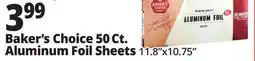Ocean State Job Lot Baker's Choice 50 Ct. Aluminum Foil Sheets offer