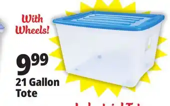 Ocean State Job Lot Gracious Living Stackable Storage Tote with Wheels 80 L offer