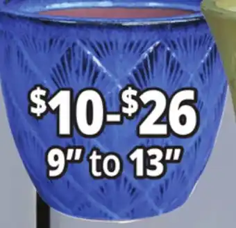 Ocean State Job Lot 9 to 13 Outdoor Glazed Ceramic Planters offer