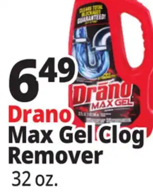 Ocean State Job Lot Drano Pro Strength Max Gel Clog Remover 32 oz offer
