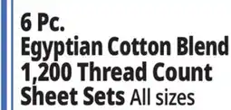 Ocean State Job Lot 6 Pc. Egyptian Cotton Blend Blend 1,200 Thread Count Count Sheet Sets offer