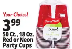 Ocean State Job Lot Kitchen Pantry Red Plastic Cups 50 Count offer