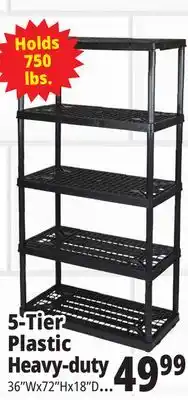 Ocean State Job Lot 5-Tier Plastic Heavy-duty offer