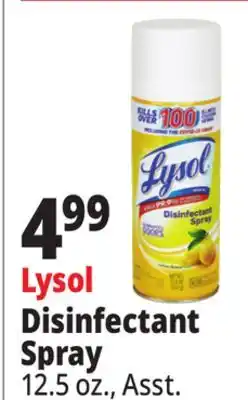 Ocean State Job Lot Lysol Disinfectant Spray Lemon Breeze Scent 12.5 oz offer