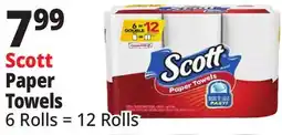 Ocean State Job Lot Scott Choose-A-Size Double Roll Paper Towels 6 Count offer